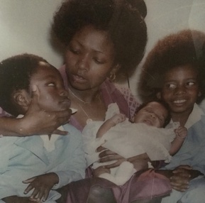Debra Adams with her children.